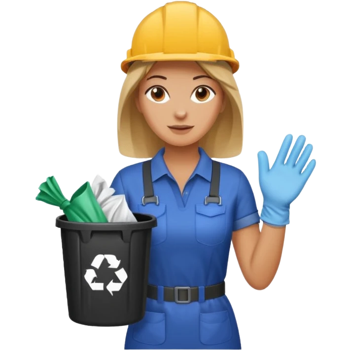 woman taking out the trash emoji