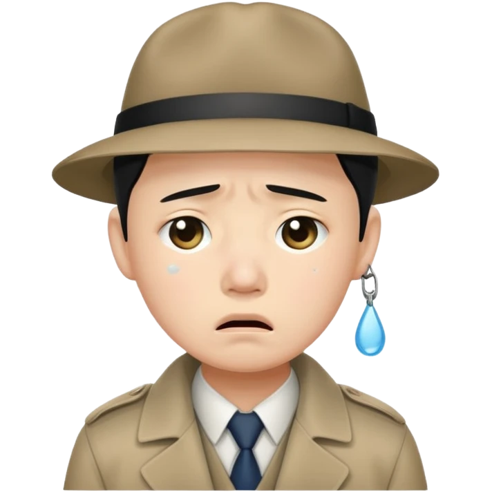 detective, asian, crying emoji