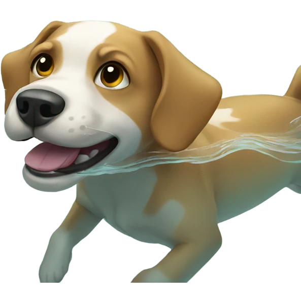 Dog swimming emoji