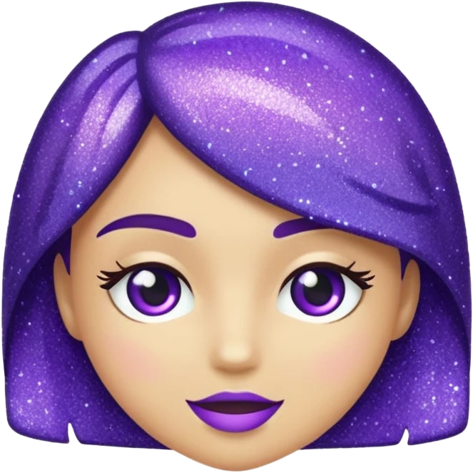 Glitter Roxo e Ciano Seta para direita emoji