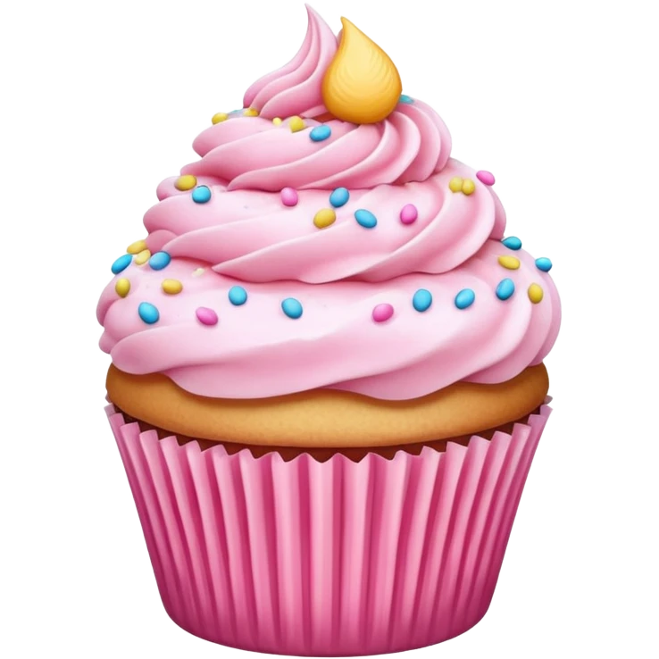 Cupcake with pink icing emoji