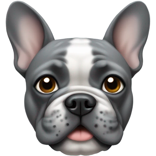 Grey French bulldog  emoji