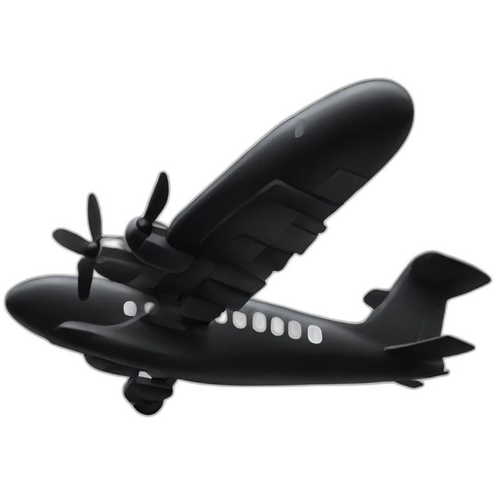 A plane with a black chicken on it emoji