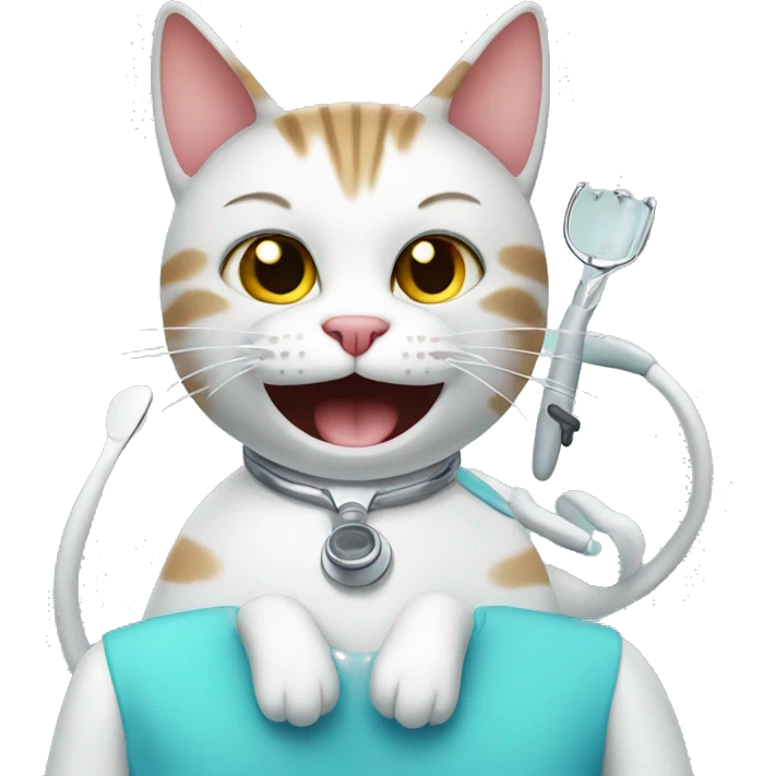 Cat at dentist  emoji