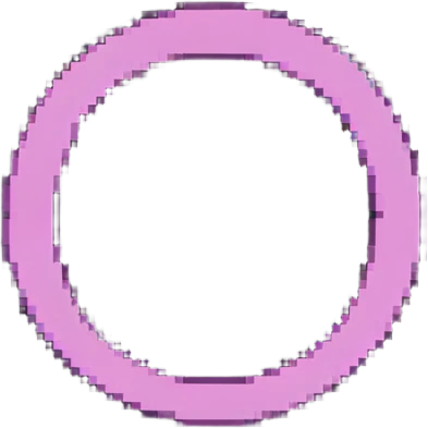 pink circle in pixel art style emoji