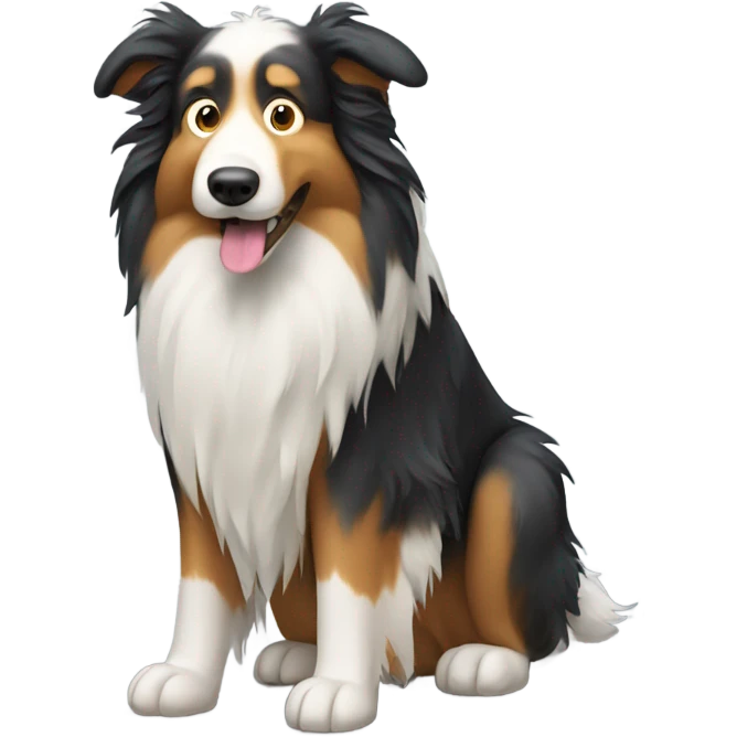 Fluffy big collie dog that stinks emoji