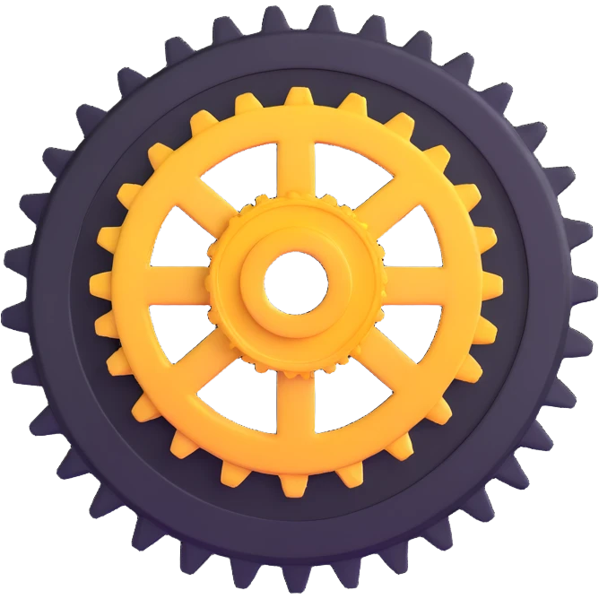 Airtable logo with a gear overlay in the top right, indicating settings emoji