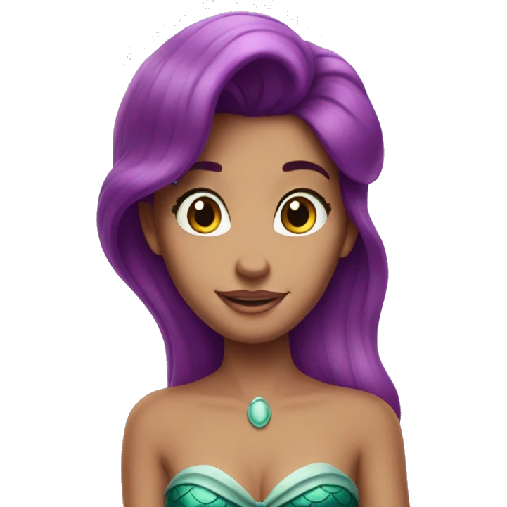 Ariel-the little mermaid-purple top emoji
