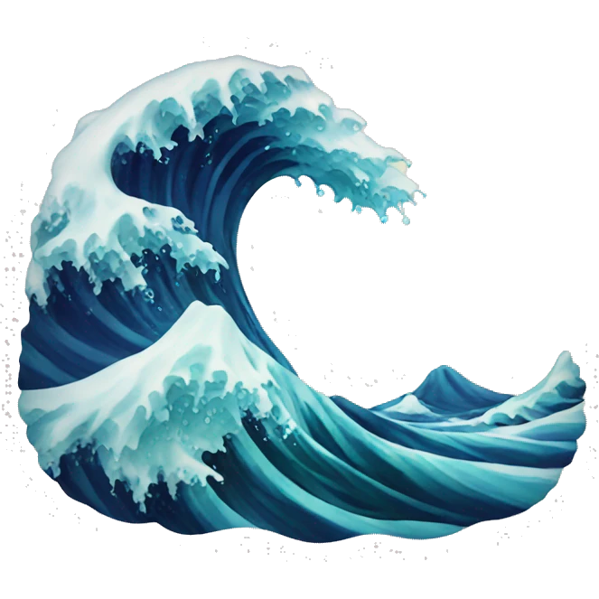 ocean wave emoji