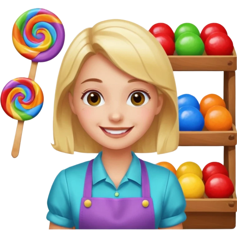 very pretty candy shop girl emoji