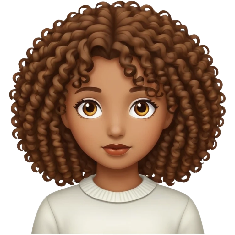 girl with curly hair  emoji