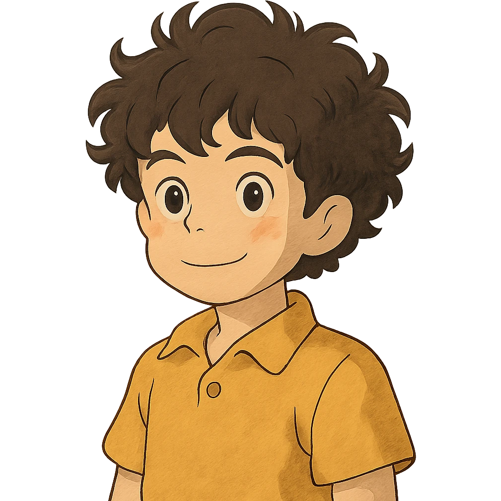 curly hair boy emoji