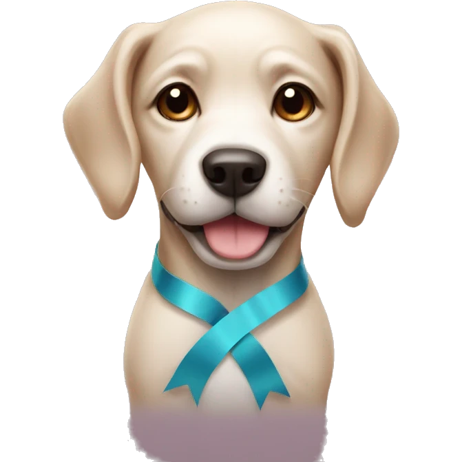 Dog with ribbon emoji