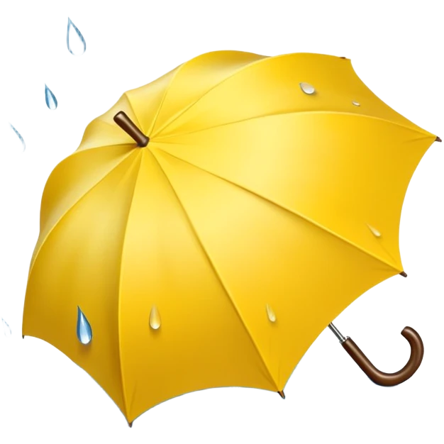 Yellow umbrella , rainin emoji