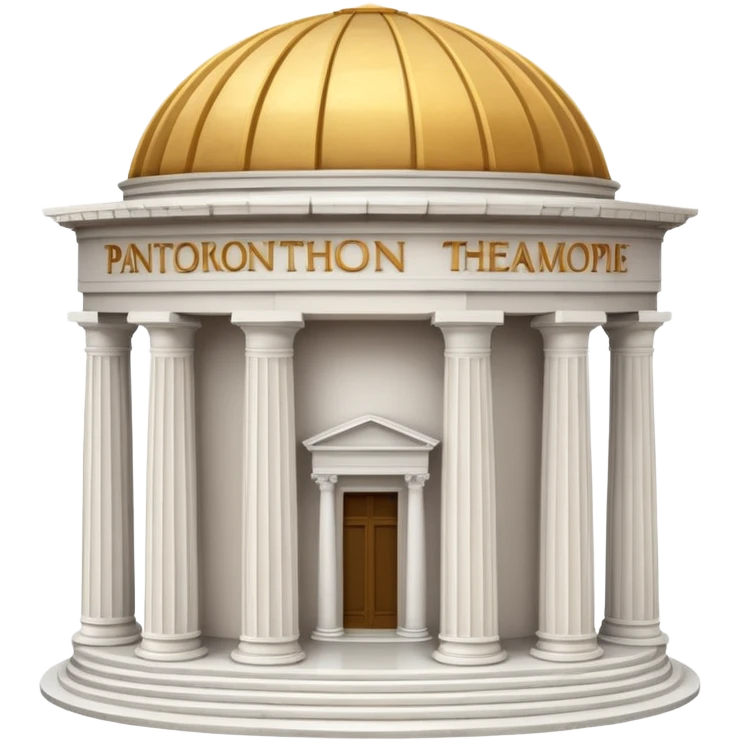 An emoji of the ancient Roman Pantheon temple. It is a round building with a large dome and an open oculus at the top.

 emoji