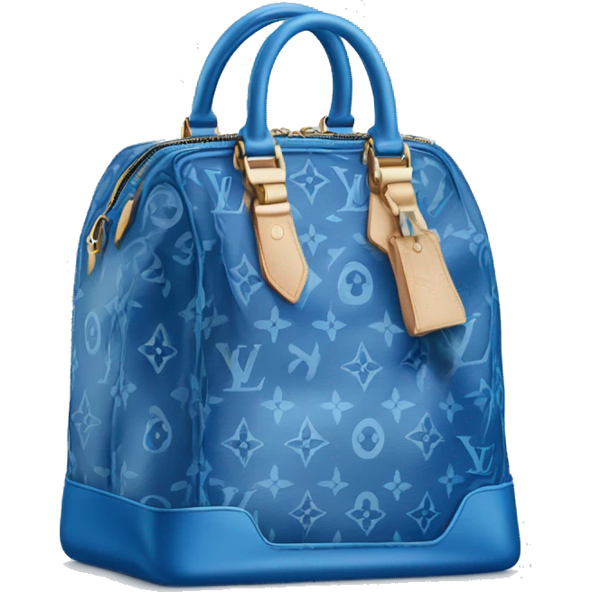 Blue Louis Vuitton bag emoji