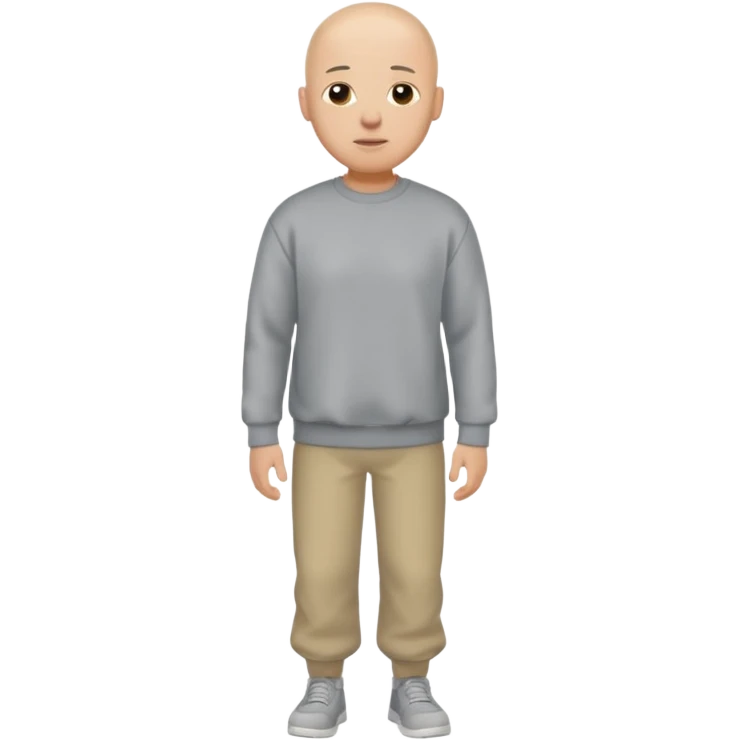 bald man sweatshirt ful body emoji