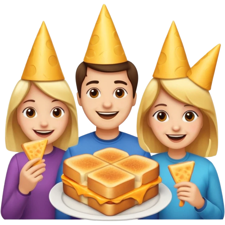 Grilled cheese party emoji