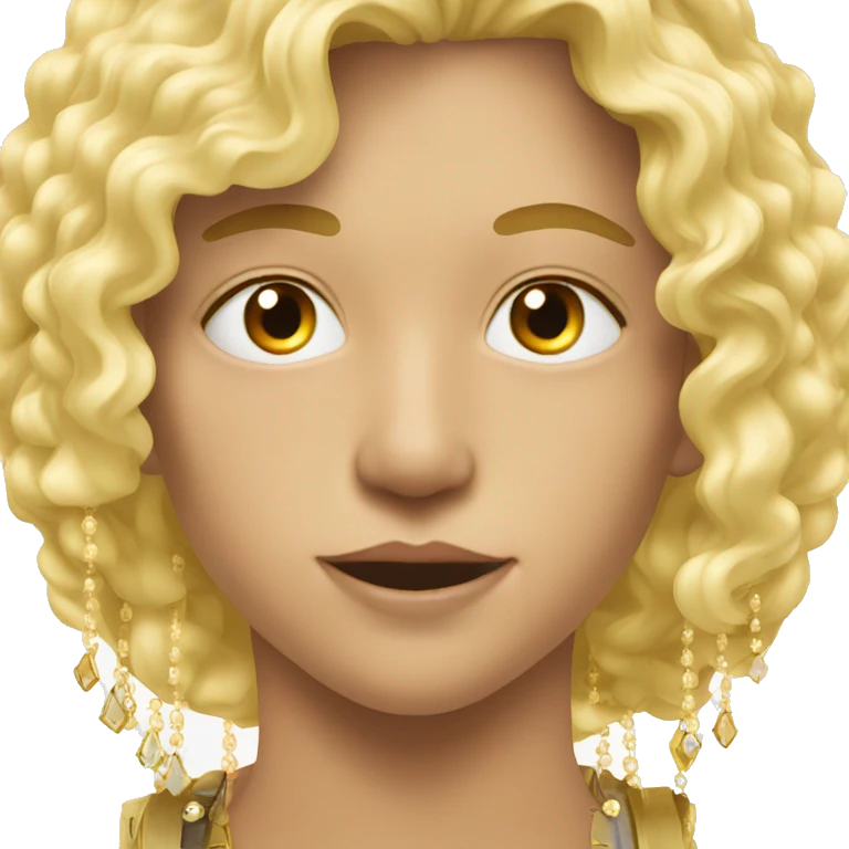 selfie with jewelry reflection, boy with blonde hair emoji