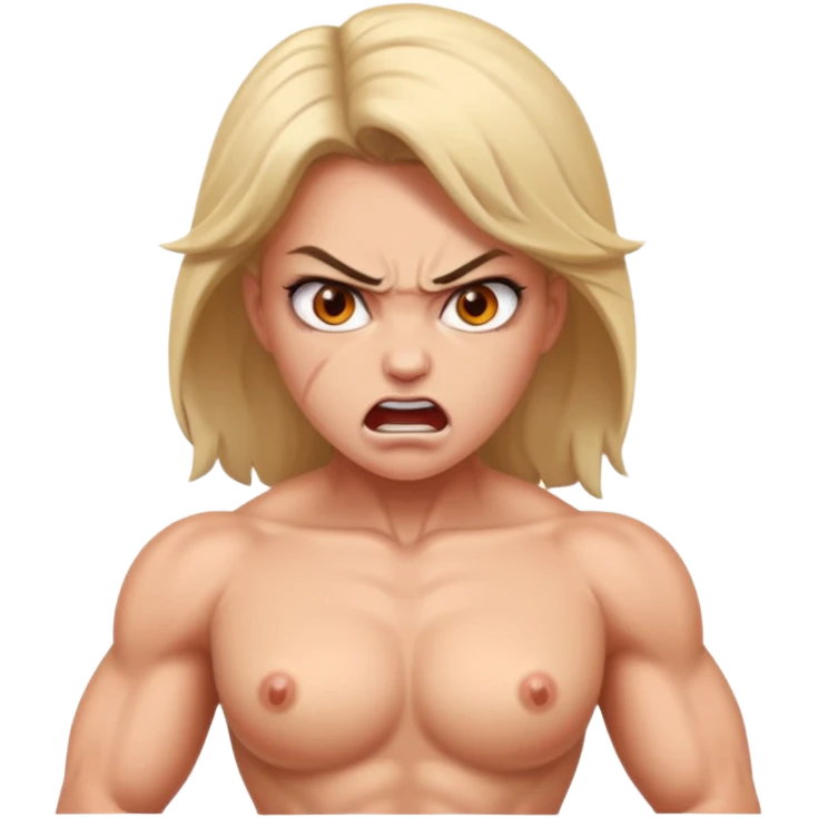 Angry nude woman emoji