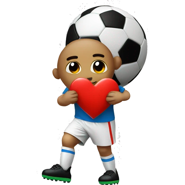 soccer and heart emoji