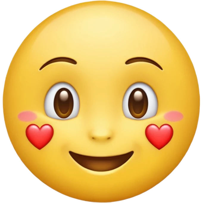 high emoji with hearts emoji