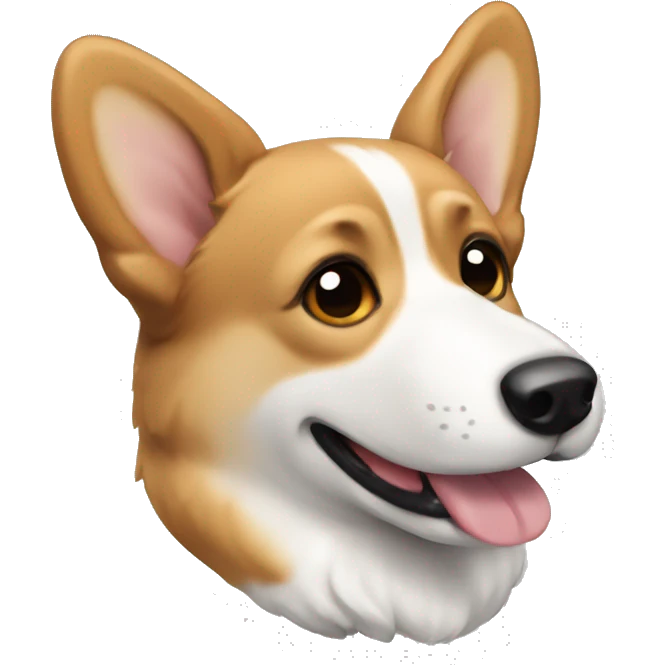 White tan and black corgi  emoji