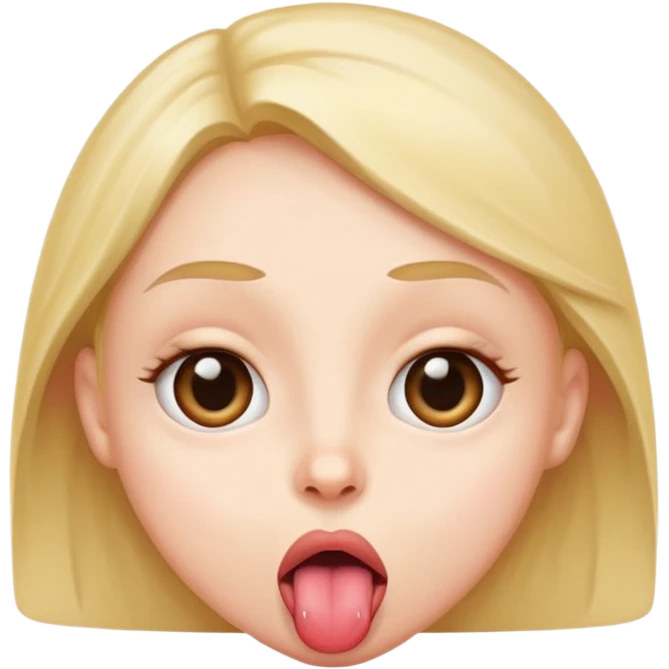wide eyes tongue out  emoji
