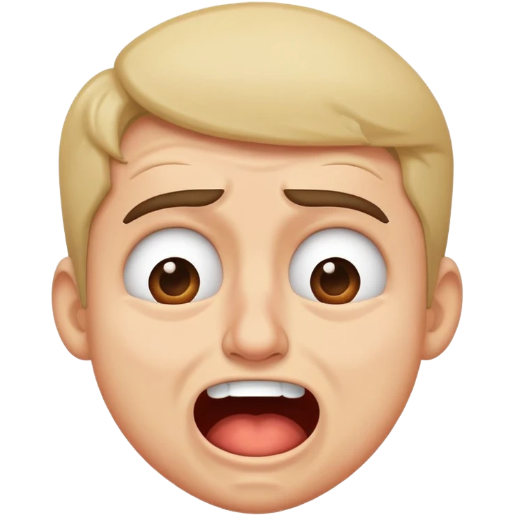 a cringing face with raiser eyebrows emoji