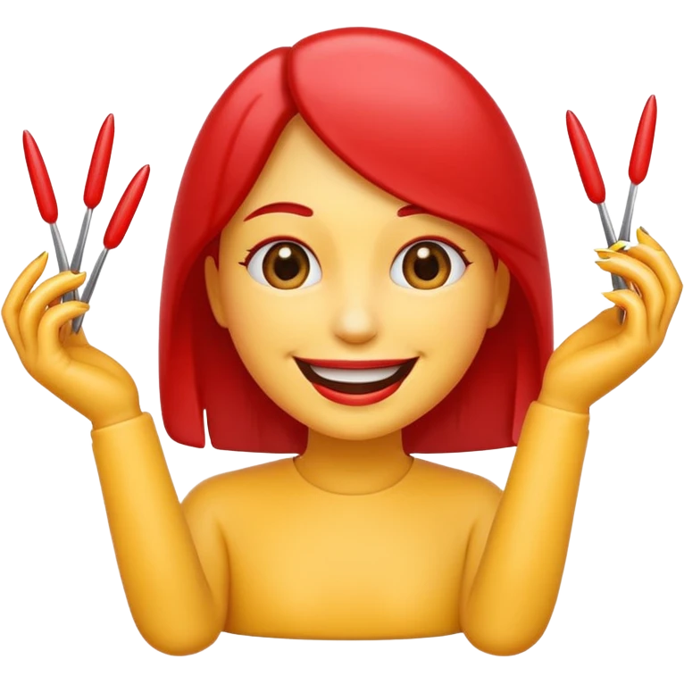 Smile emoji with nails emoji