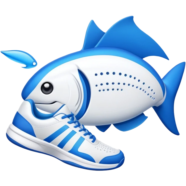 Tiburon con tenis azules  emoji