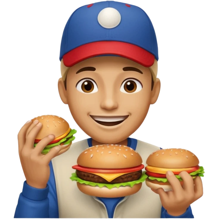 comiendo amburgesa emoji