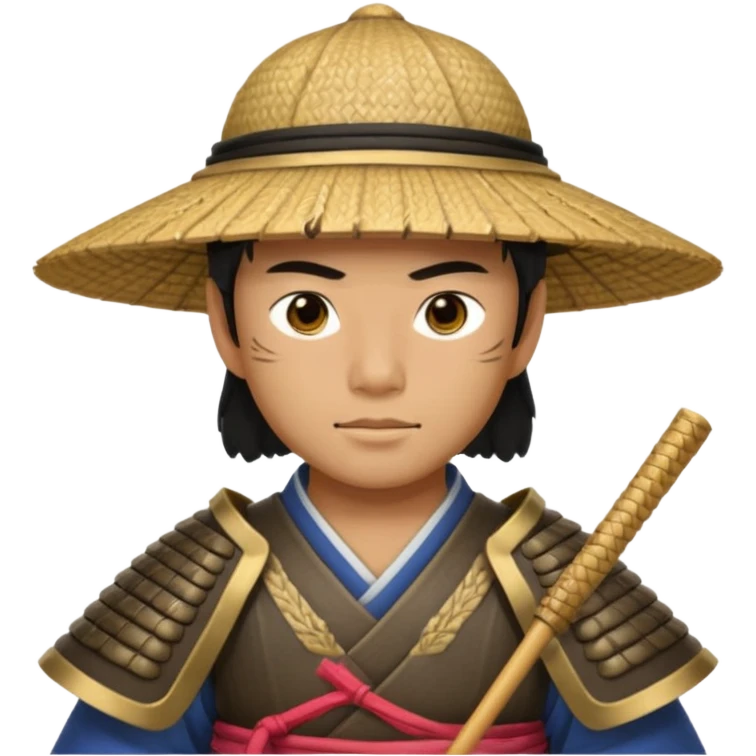 Samurai with straw hat emoji