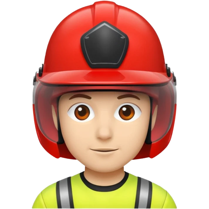 Helmet – red with visor emoji