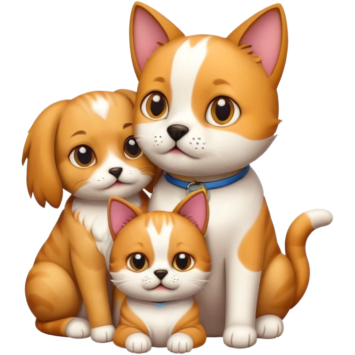 A cat with a dog emoji