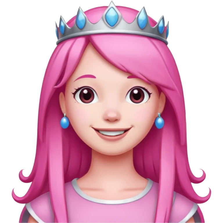 happy earringed princess bubblegum emoji