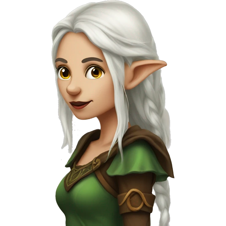 rogue female elf fantasy emoji