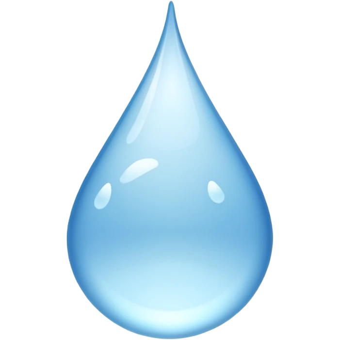 Gota de agua pero en lugar de azul que sea blanca emoji