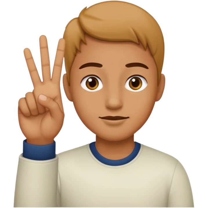 someone who makes a 6 or 7 with their hands emoji