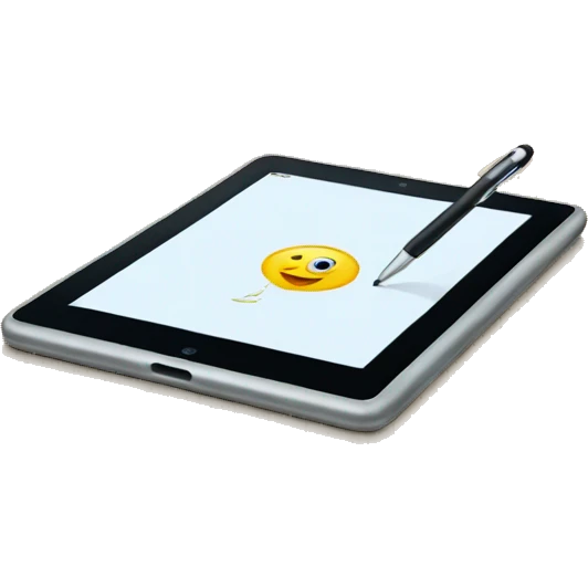 ipad with stylus emoji