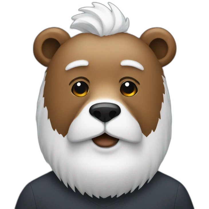 Bear with white beard emoji