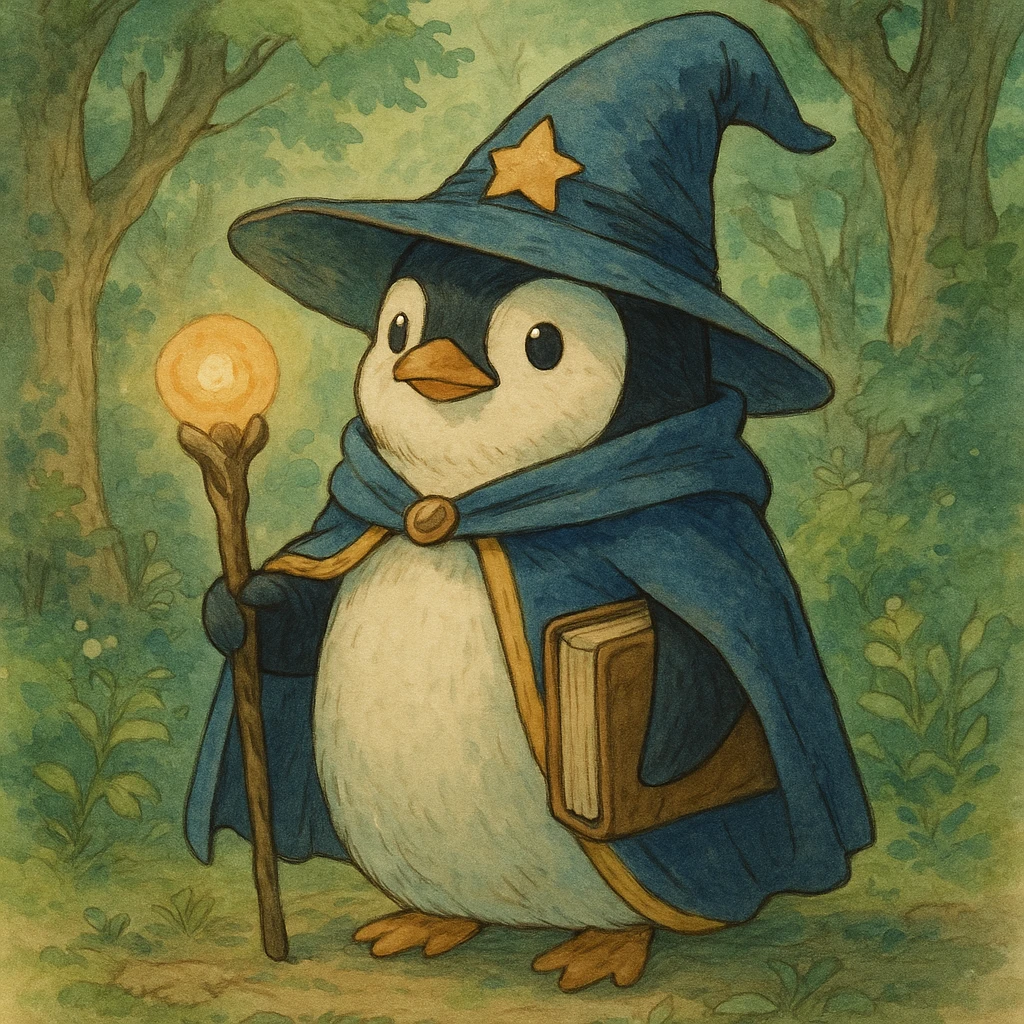 penguin wizard emoji