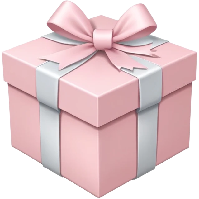 Pale pink gift box with box emoji