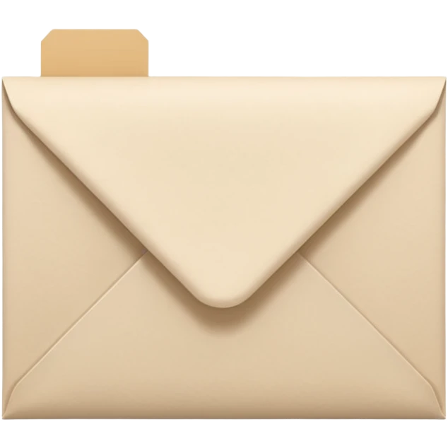Pale beige letter emoji
