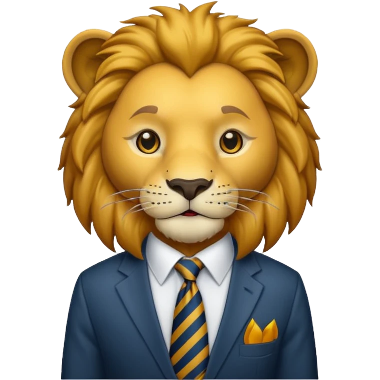 lion with tie emoji