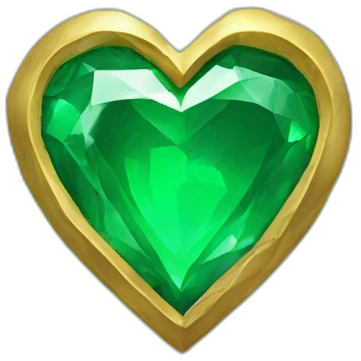 the emerald heart emoji