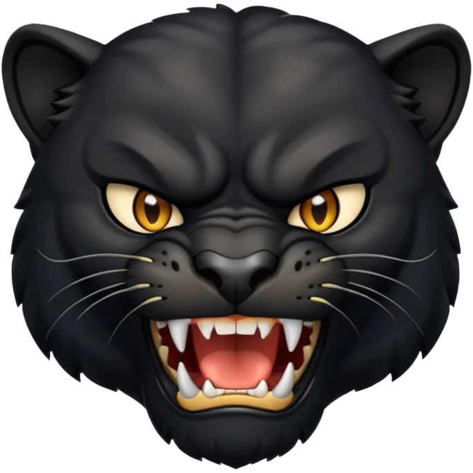 angry panther animal emoji