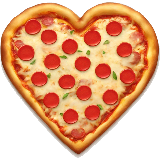 Heart shaped pizza emoji