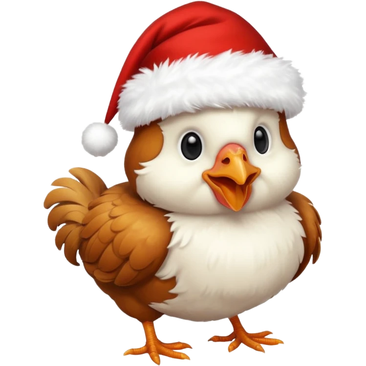 White christmas chicken emoji