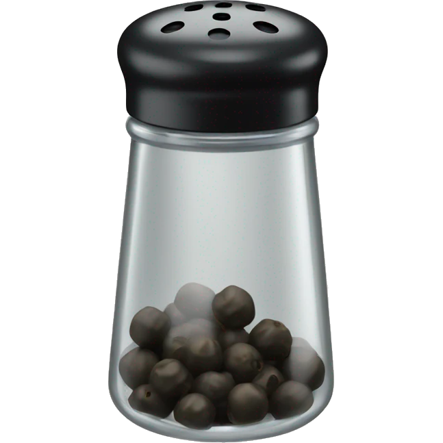transparent black pepper shaker emoji